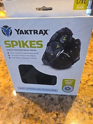 Yaktrax Spikes For Winter  Traction Walking On Ice & Snow Ice Fishing L/XL • $18.95