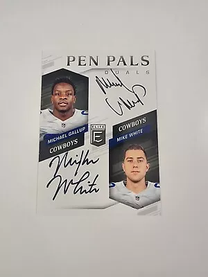 Michael Gallup/Mike White 2018 Donruss Pen Pals Auto Autograph Dallas Cowboys • $16.99