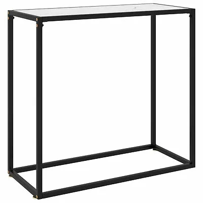 Console Table White 80x35x75  Tempered Glass F1V6 • £68.28