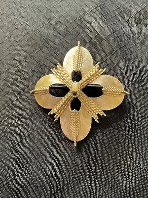 Vintage MONET Goldtone 2.5” Maltese Cross Brooch Pin • $9
