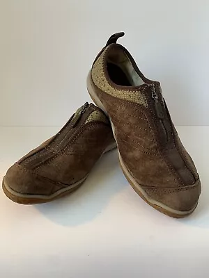 Merrell Lorelei Women’s Size 8 Air Cush Brown Expresso Suede Leather Zip Shoes • $18.93
