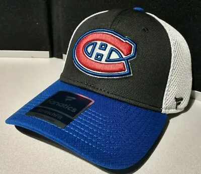 Montreal Canadiens Iconic Bold Speed Stretch Fit Flex Hat Black - Size M/L - NWT • $24.99