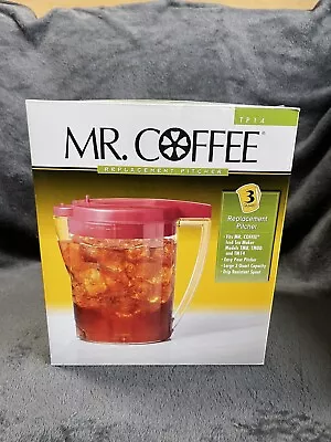 Mr Coffee Iced Tea Maker Replacement Pitcher 3 Quart TM8TM14TM8D Red Top NIB • $39.99