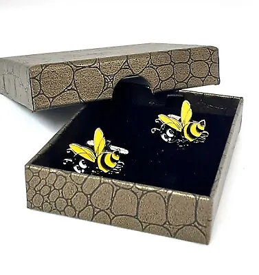 £7.99 • Buy Bumble Bee Cufflinks, Novelty Cartoon Bee Cuff Links In Smart Gift Box. Ref 1-16