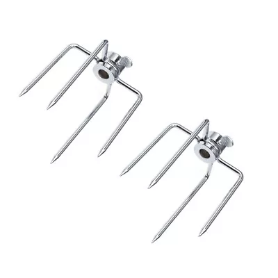 Stainless Steel Meat Forks Kit Square Spit Rods Outdoor Supplies • $17.81
