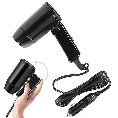 Car Hair Blow Dryer Heat Dc12V 216W Portable Foldable Hot/Wind For Travel • $79.20