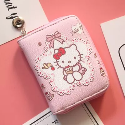 Sanrio Hellokitty Short Coin Purse Card Bag Portable Banknote Storage Gift Girl • $21.99
