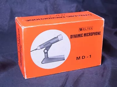 Vintage Weltex Dynamic Microphone MD-1 NOS Compact Raw Wires Read Description • $125