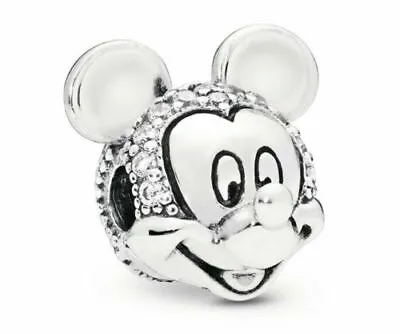 £64.08 • Buy NEW Genuine Pandora Disney Clip Charm 797495CZ Mickey Shimmering Portrait CZ ALE