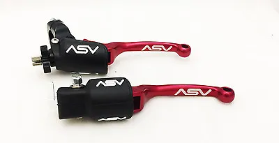 ASV F3 Front Brake Clutch Perch Levers Dust Covers Red Yamaha Raptor 700 2007+ • $159.95