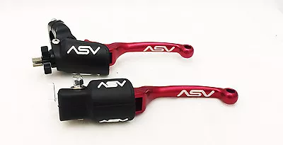 ASV F3 Front Brake Clutch Perch Levers Dust Covers Red Yamaha YFZ 450 2007+ Carb • $159.95