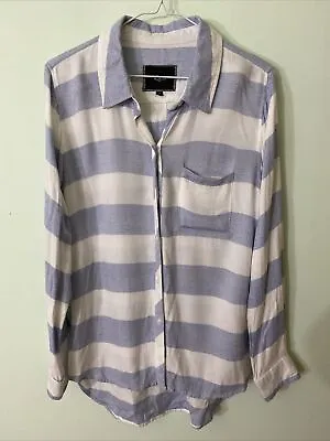 Rails Britt Blue & White Striped Button Down Shirt Small • $15