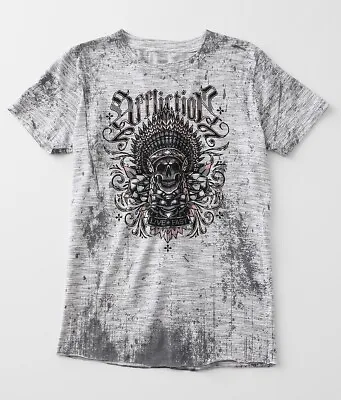 Affliction Women's “Spiral Shadow” Short Sleeve Foiled Graphic T-shirt NWT • $62.83