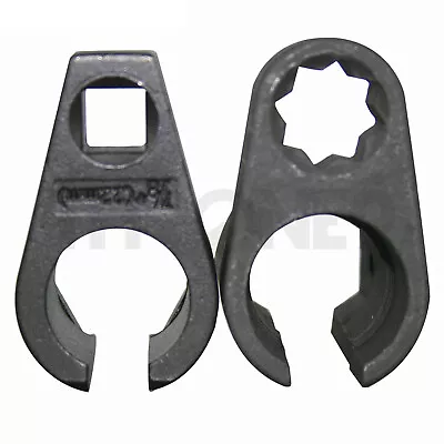 2Pcs 1/2 + 3/8  Drive Ratchet Oxygen Sensor Wrench Offset Removal Socket Tool • $11.94