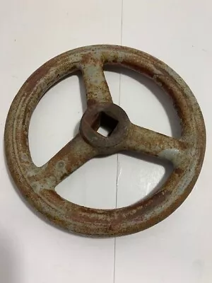 Vintage Cast Metal 6.5  Valve Hand Wheel Steampunk Industrial Plumbing Machinery • $17.45