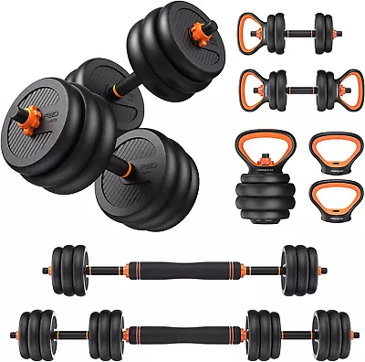 50lb Adjustable Dumbbell Set Weight Set With Connector Home Fitness Equipment • $211.99