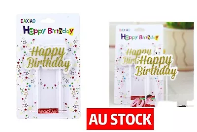 Happy Birthday Party Cake Gold Candle Birthday Party Supplies Set🔛 • $9.90