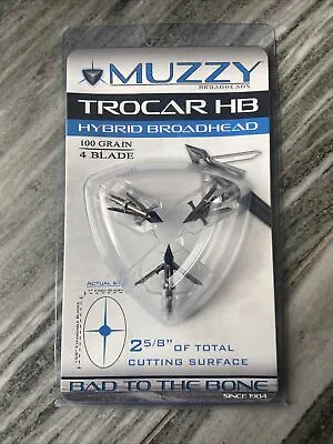Muzzy 297 Trocar HB Hybrid 4 Blade Broadhead • $31.49