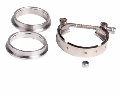 $16.95 • Buy 4  Inch V Band Exhaust Clamp Kit With Flange Male Female Stainless Steel