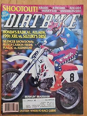 Dirt Bike August 1990 Vintage Motocross Magazine HOT PINK Shootout XR600 KTM ATK • $9.98