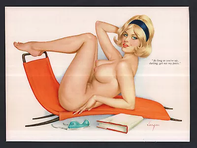 Vintage Playboy Alberto Vargas Girl Pin Up Page Print May 1965 • $18.51