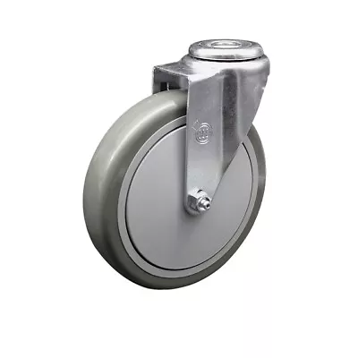 6 Inch Gray Polyurethane Wheel Swivel Bolt Hole Caster Service Caster Brand • $27.42