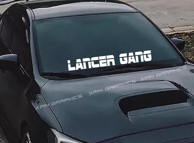 Lancer Gang Windshield Window Car Decal Sticker Banner Vinyl Fits Mitsubishi C • $14.99