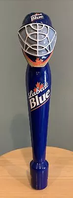 LABATT BLUE Hockey Goalie Mask Figural Draft Beer Tap Handle 13in • $39.99