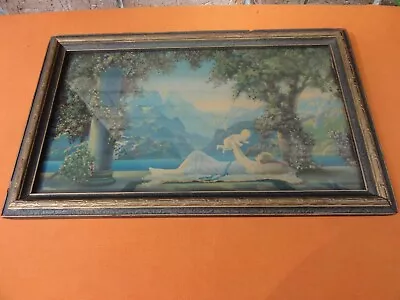 Art Deco Lithograph By Robert Atkinson Fox Love's Paradise 1925 Original Frame • $85