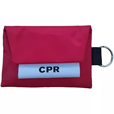 5 Pcs CPR Face Mask Key Chain Kit With Gloves One Way Valve Face Shield Mask • £11.76