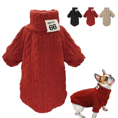$9.02 • Buy Dog Sweaters Winter Dog Clothes For Small Dogs Warm Chihuahua Pet Vest Coat XS-L