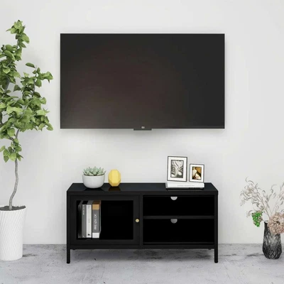 £100.99 • Buy TV Cabinet Steel&Glass Stereo Cabinet TV Stand Lowboard Multi Colours VidaXL