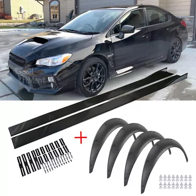 For Subaru Impreza WRX STI Fender Flares Extra Wide Wheel Arches + Side Skirts • $129.57