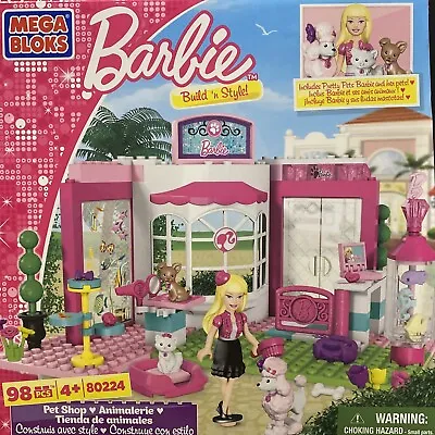 Barbie Mega Bloks (80224) Build N Style Pet Shop - NEW / SEALED • $45