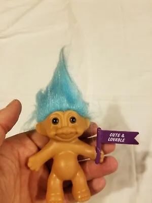 $10.18 • Buy Vintage Troll Doll Russ Berrie Co Inc Blue Hair Cute And Loveable Trolls VTG Toy