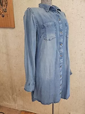 Merona High Low Chambray Shirt Dress Size L • $9.99