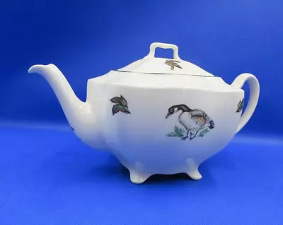 VINTAGE Johnson Brothers BROOKSHIRE Teapot. Ducks Chooks & Pheasants ENGLAND • $99.50