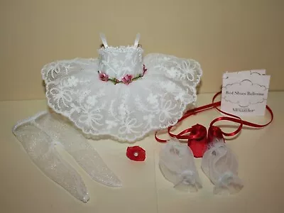 8  Madame Alexander White Lace Tulle Outfit Tagged RED SHOES BALLERINA • $30.95