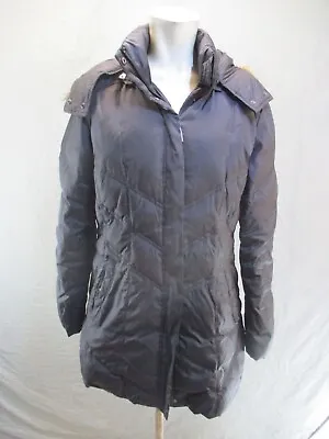 MARC NEW YORK Size L Womens Down Feather Faux Fur Trim Pocket Puffer Jacket 579 • $19.99