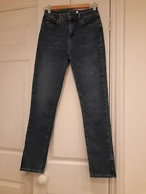 £7.90 • Buy Mint Velvet Mid Blue Jeans Size 10 Detailing On The Bottom Of The Leg 