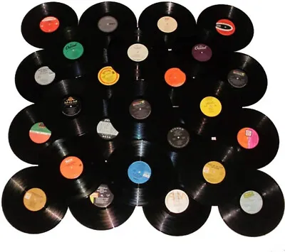 Bulk Lot Of 10 (Ten)  - 12   33 RPM Vinyl Records For Decorating & Crafts • $10.98