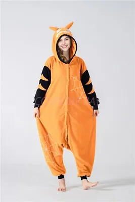 Black Orange Cute Devil Jumpsuit Onesie Adult Kigurumi Unisex Pajamas Costume AU • $32.95