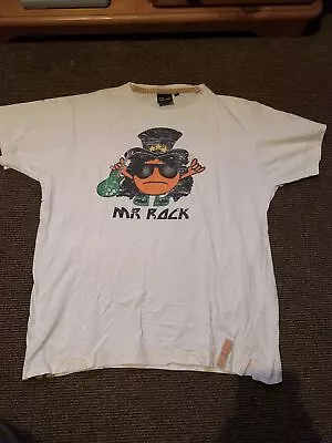 Lads Rags Leave Mr Rock - Slash Large Novelty T Shirt Top Off White. • £9