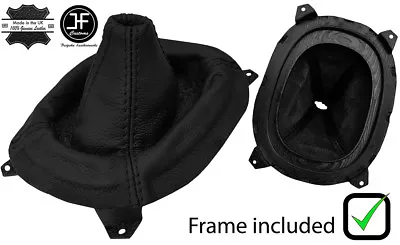 Black Stitch Leather Gear Gaiter+plastic Frame Fits Mazda Rx7 Fd3s 92-02 • $387.40