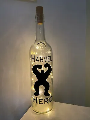 Vinyl Wall Art Quote Wine Bottle Quote Marvel Hero Hulk Bottle Sticker Decal • £2.99