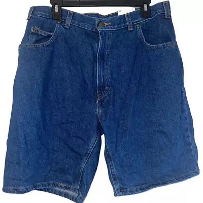 Backroad Blues Denim Jean Shorts Men's Size 36 Dark Wash Cotton Inseam 8.5” NWT • $12