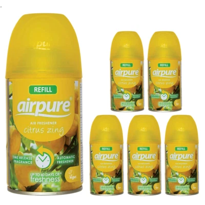 £9.65 • Buy Airpure Refill Autometic Air Freshener Citrus Zing Fragrance 250ml / X6