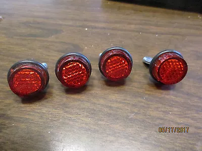  License Plate Red Reflector Fasteners For Motorcycle Or Car 4 Pack Made In USA  • $8.99