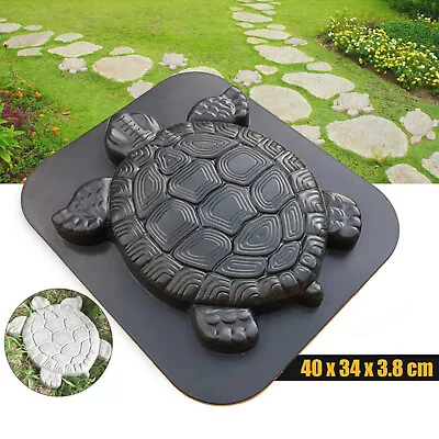 Turtle Concrete Plaster Mold Stepping Stone Cement Mould Garden Tortoise Mold • $28