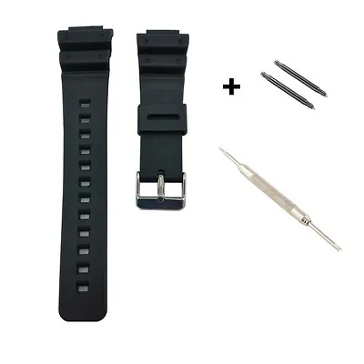 Black TPU Watch Band Strap Fits For Casio G Shock G-Shock Watch 5600 Series • $13.99